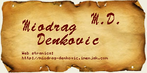 Miodrag Denković vizit kartica